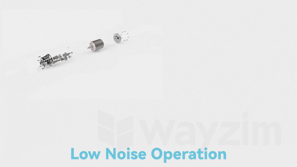 High-quality gears ensure low-noise operation