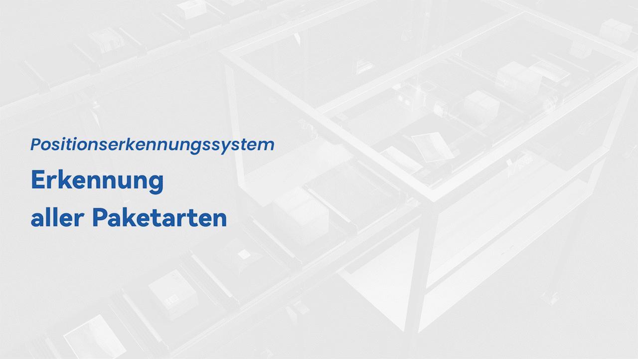Unterstützt die Positionserkennung von Paketen unterschiedlicher Art und Farbe