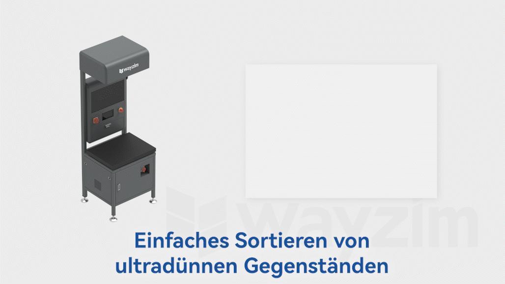 Statische Schnellsortierlösung zum einfachen Sortieren ultradünner Gegenstände